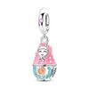 Original 925 Sterling Silver Charms Bead Openable Russian Nesting Doll Pendant Fit Original Bracelet For Women DIY Jewelry Gift