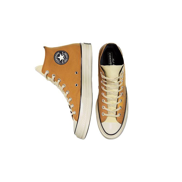 Converse Chuck 70 High Plant Color Patchwork - Gravel Egret Unisex Sneakers Orange Black 170683C