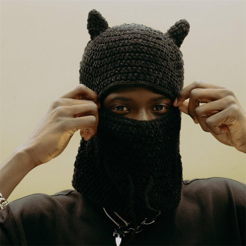 New Handmade Crocheted Round-eared Bear Hat, Fashionable and Versatile Photo Artifact, Children's Hat