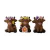 Cross-border Outdoor Highland Cow Flower Pot - Resin Garden Courtyard Ornament Set
