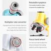 1 Set Adjustable Focus LED Fill Light Optical PMMA Lens High Multiple Student Microscope 100X/600X/1200X Handheld Optical Microscope Kit Laboratory