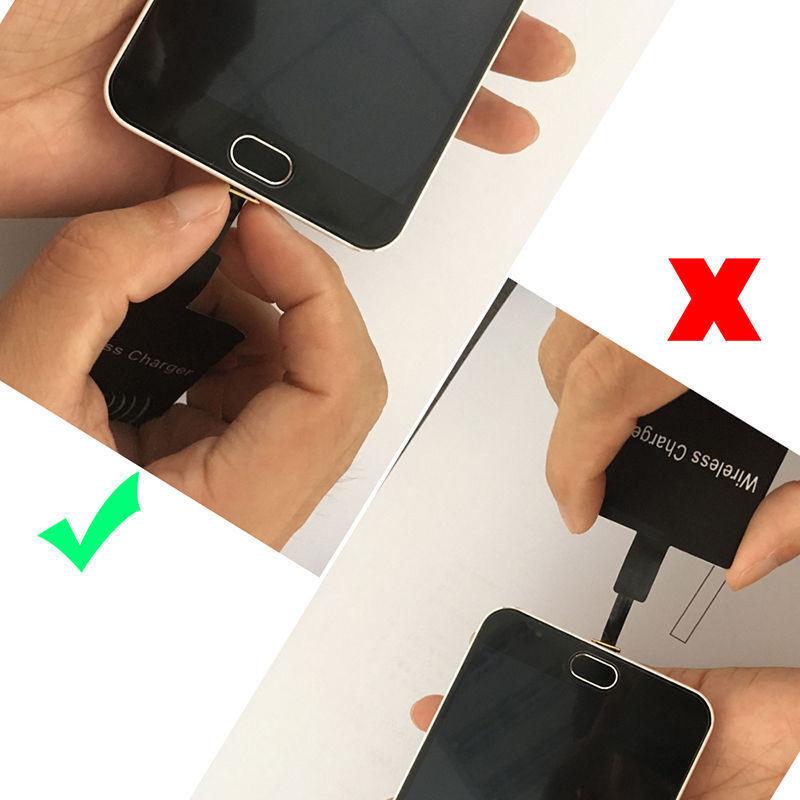 Wireless Qi Charger Adapter Charging Receiver For Iphone Samsung Typec Andriod