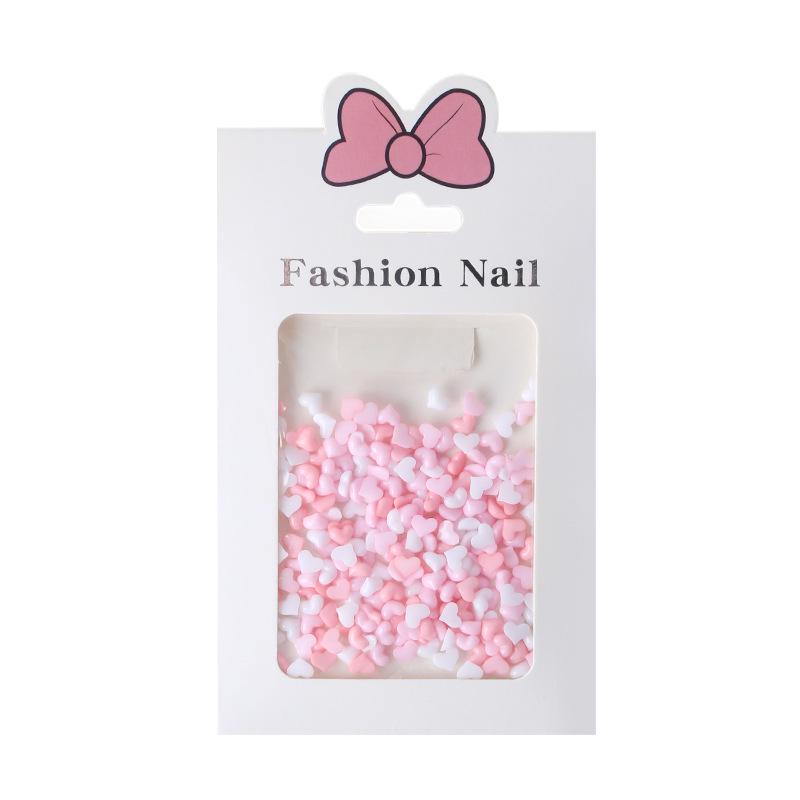 Macaron Candy 3D Heart Resin Nail Art Charms – 200 Pieces