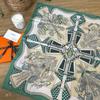 Used HERMES Carre 70 "Bouquet of the Saddle Maker" Silk Scarf 25SS