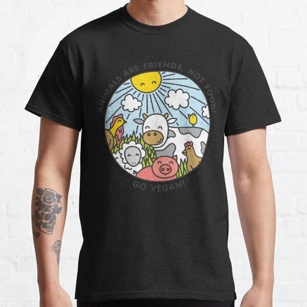 Животные - друзья, а не еда! Стань веганом! Классическая футболка S-3XL XL