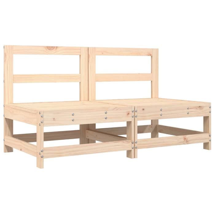 Maison Exclusive - Canapés centraux avec coussins 2 pcs bois de pin massif