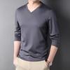 Spring Summer Period Long Sleeve Cultivate Ones Morality Men's T-shirt O-neck Solid Polyester T Shirt Men Red Blue Black