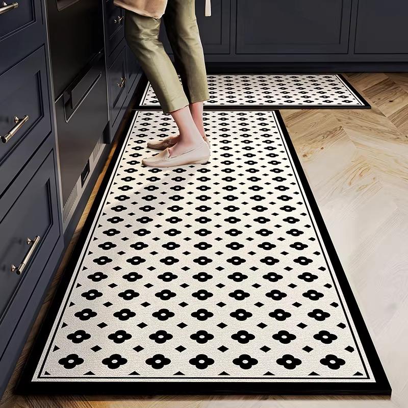 Kitchen Rug Long Carpet Absorbent Rug Non-slip Floor Mat American Style High-end Carpets Diatom Mud Mats Home Decoration Rugs