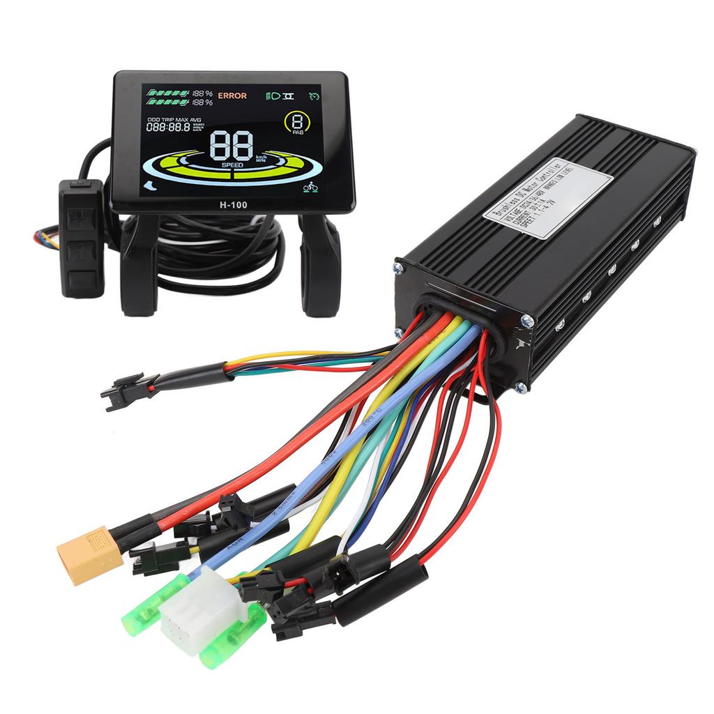 Brushless Motor Controller Kit with LCD Display Panel Aluminum Alloy Sine Wave 3 Mode Controller for 36V750W 36V1000W