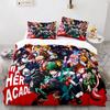 Novo Anime My Hero Academy Conjunto de Cama Personagens de Anime Conjunto de Capa de Edredom 3D Conjunto de Cama Queen King Size Crianças Meninos Têxteis para Casa