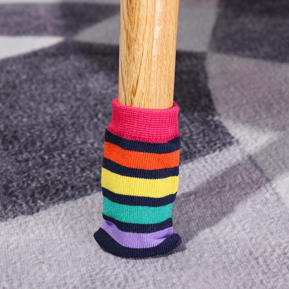 4Pcs High Quality Furniture Home Decor Non-Slip Knitting Sock Chair Leg Covers Table Foot Socks Floor Protectors