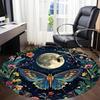 1pc Butterfly Moon Office Round Area Rug, Under Office Chairs Bedroom Living Room Home Decor, Room Deco