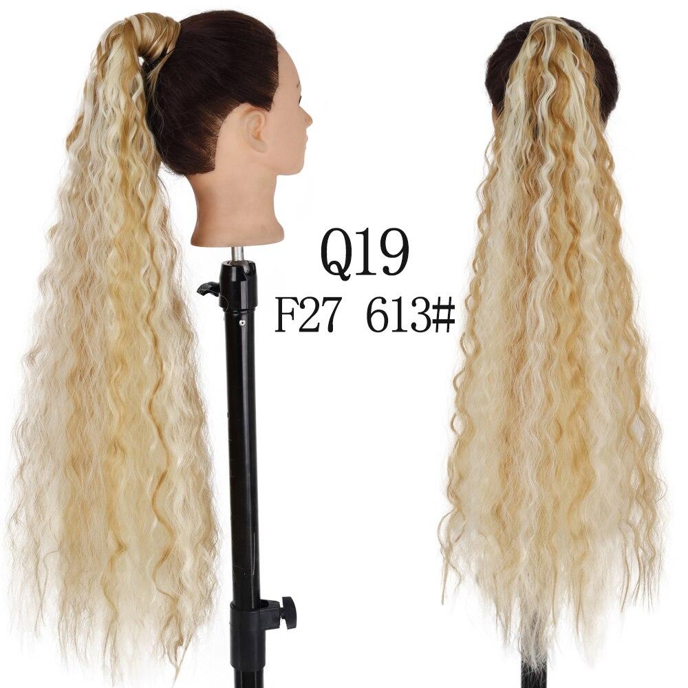 

MISS WIG Ponytail Hair Extension Затискач у фальшивій перуці Шиньйон Синтетичний блонд Обернути навколо кіски Довгий гладкий кінський хвіст над головою 22inches