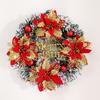 30cm Snowfall Flocking Christmas Wreath for Hotel and Shop Window Decoration