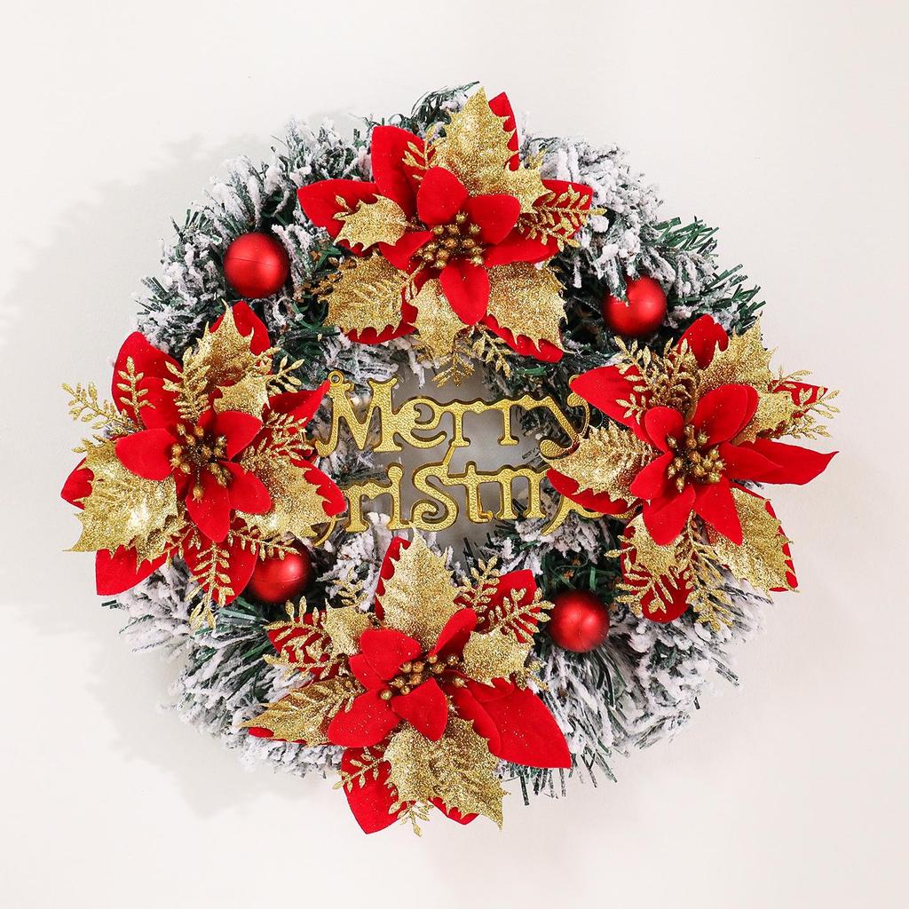 Festive Artificial Christmas Wreath - 30/40/50cm Holiday Decoration for Homes, Malls, and Hotels