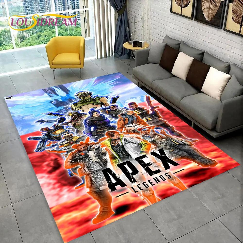 Apex Legends Spiel Gamer Cartoon Bereichsteppich, Teppich für Wohnzimmer Schlafzimmer Sofa Fußmatte Dekoration, Kinder Spiel Rutschfeste Bodenmatte