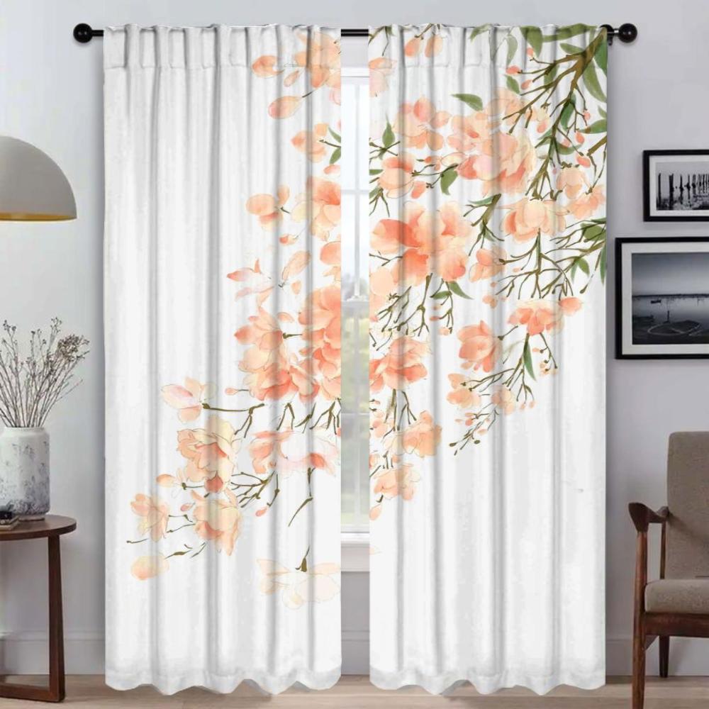 

Простой стиль оконные шторы для комнаты 2 панели кухонные шторы тюль для спальни жалюзи перегородка домашний интерьер шторы абажуры W60xH90cmx2pcs-CL