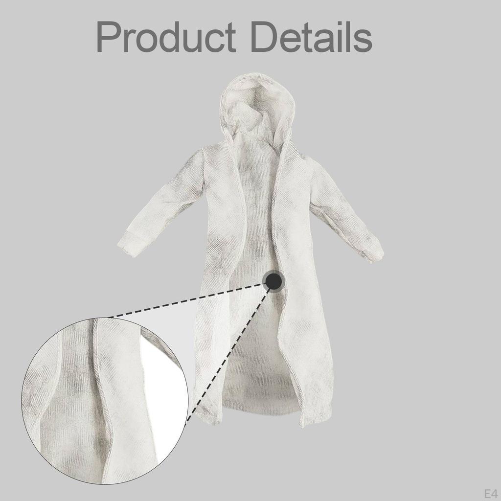 1/12 Scale Male Coat Model Miniature Decoration Accessories Cosplay Windbreak Figure Clothes,
