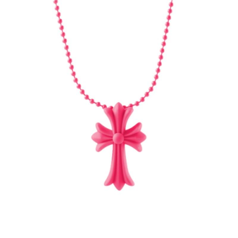 Vintage Crucifix Religious Punk Pendant Amulet Cross Necklace Pvc