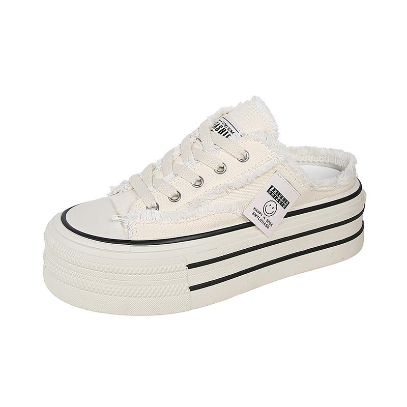 

Лето 2024 Толстые шлепанцы Платформа Женские тапочки и Женские сандалии Обувь на высоте Мюли Уличные Водонепроницаемые Обычные Новая мода 35