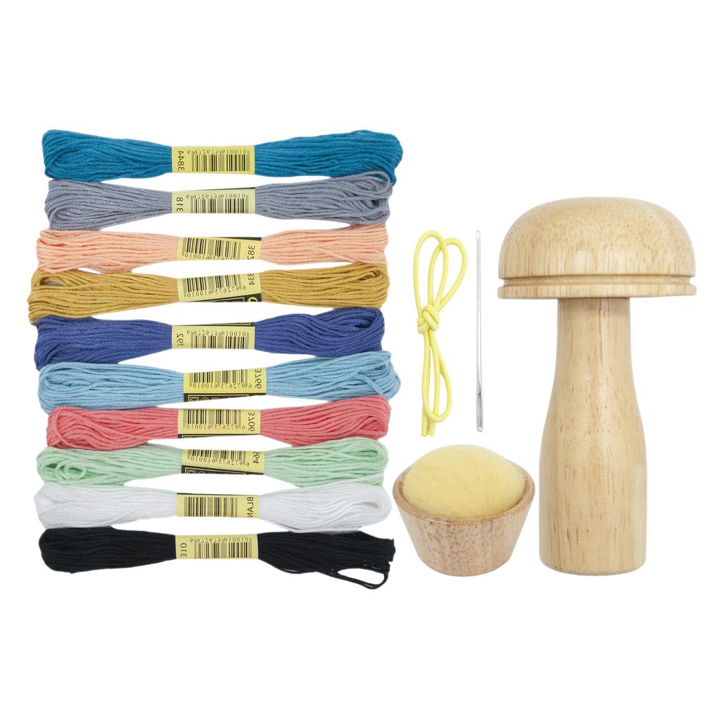 1 Stück DIY Holz Stopfpilz Patchwork-Werkzeug Hosen Kleidung Socken Flicken Reparatur Weben Handwerk Nadelhalter Nähzubehör