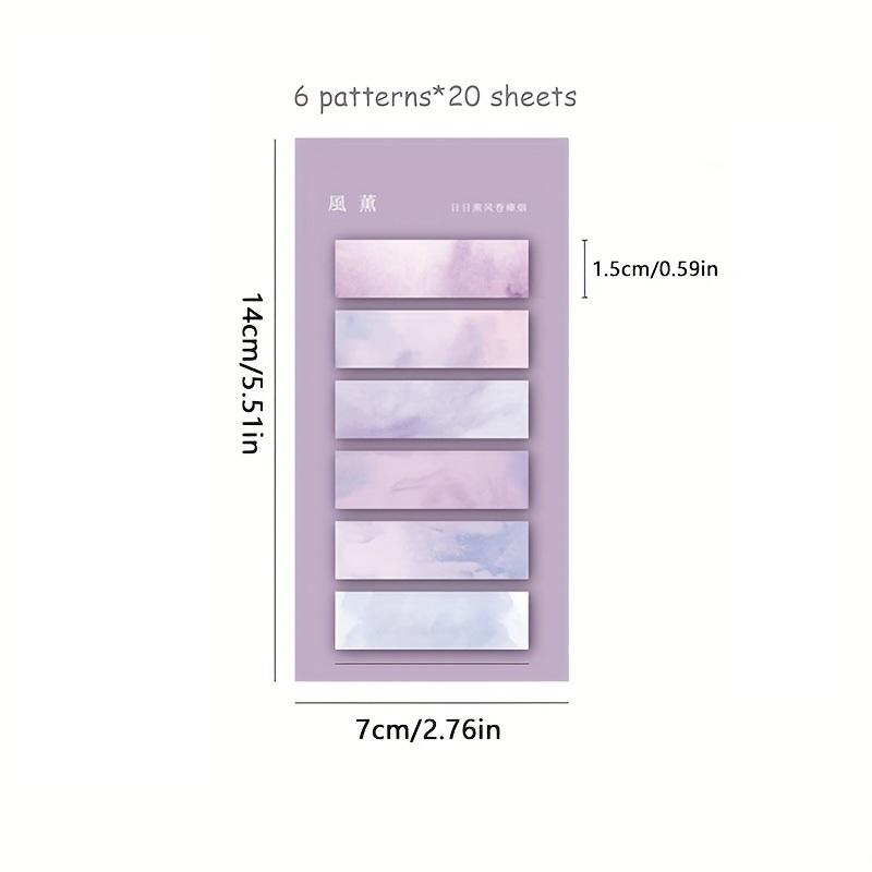 1pc/8pcs Gradient Color Index Sticky Notes with Adhesive Peel-off Index Tabs for Home Office Daily Use