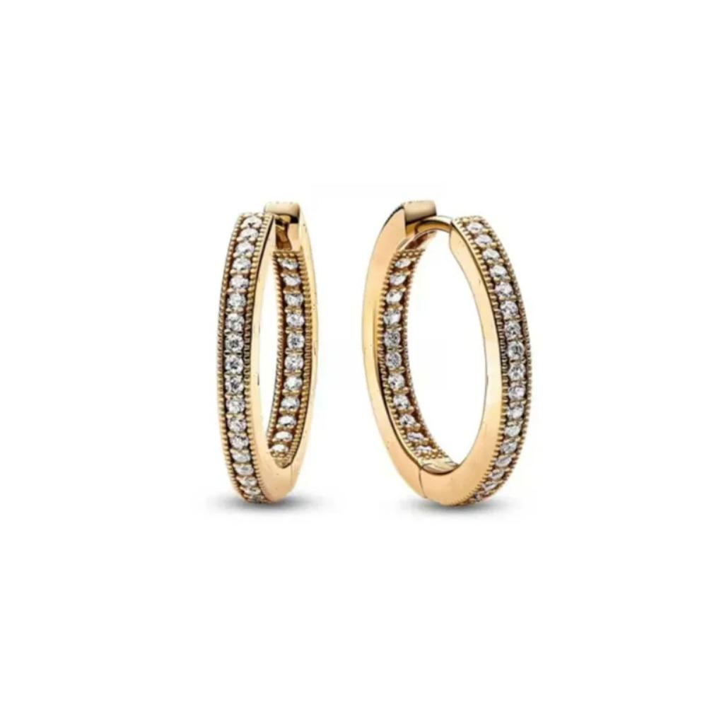 Nya 925 Silverpläterade Hjärta Zirkon Fjäril Hänge Örhängen Original DIY Dam Smycken Hängande Tillbehör Berlock Pärla Amulett