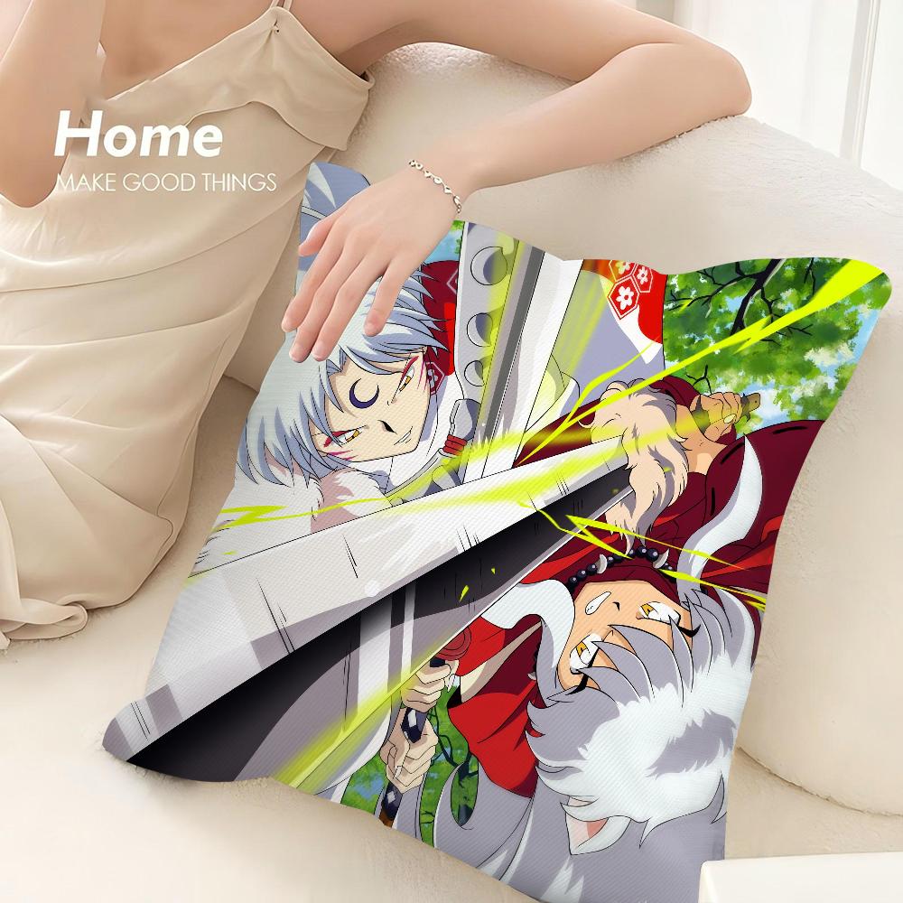 Anime I-InuYashas Pillow Case Sofa Decorative Home Double-sided Print Plush Square Throw Pillow Covers Cushion Decor Cover