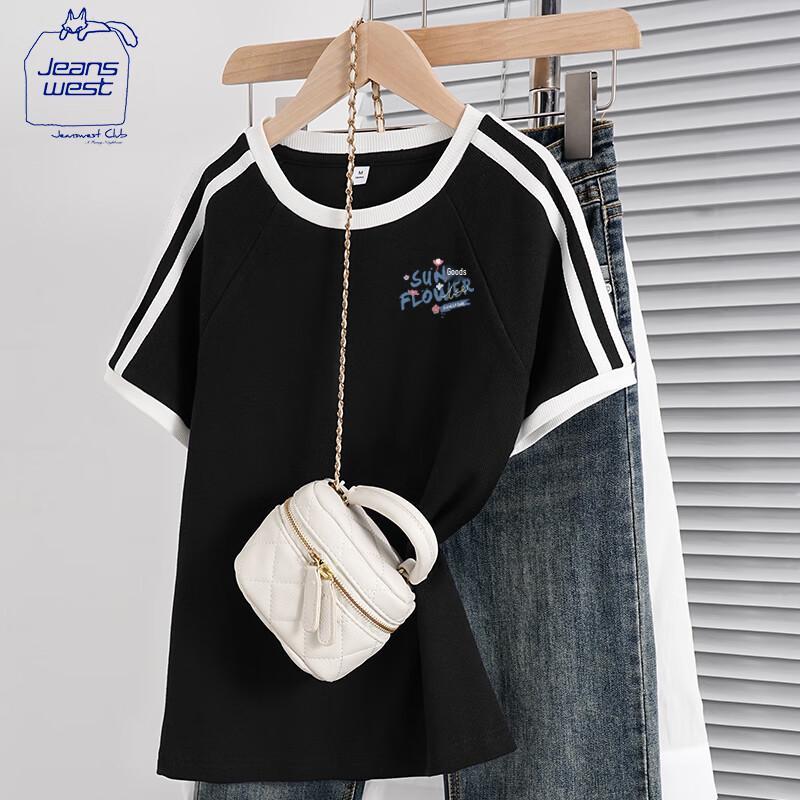 

JEANSWEST CLUB Women s V-Neck Slim Fit Striped Print T-Shirt XL