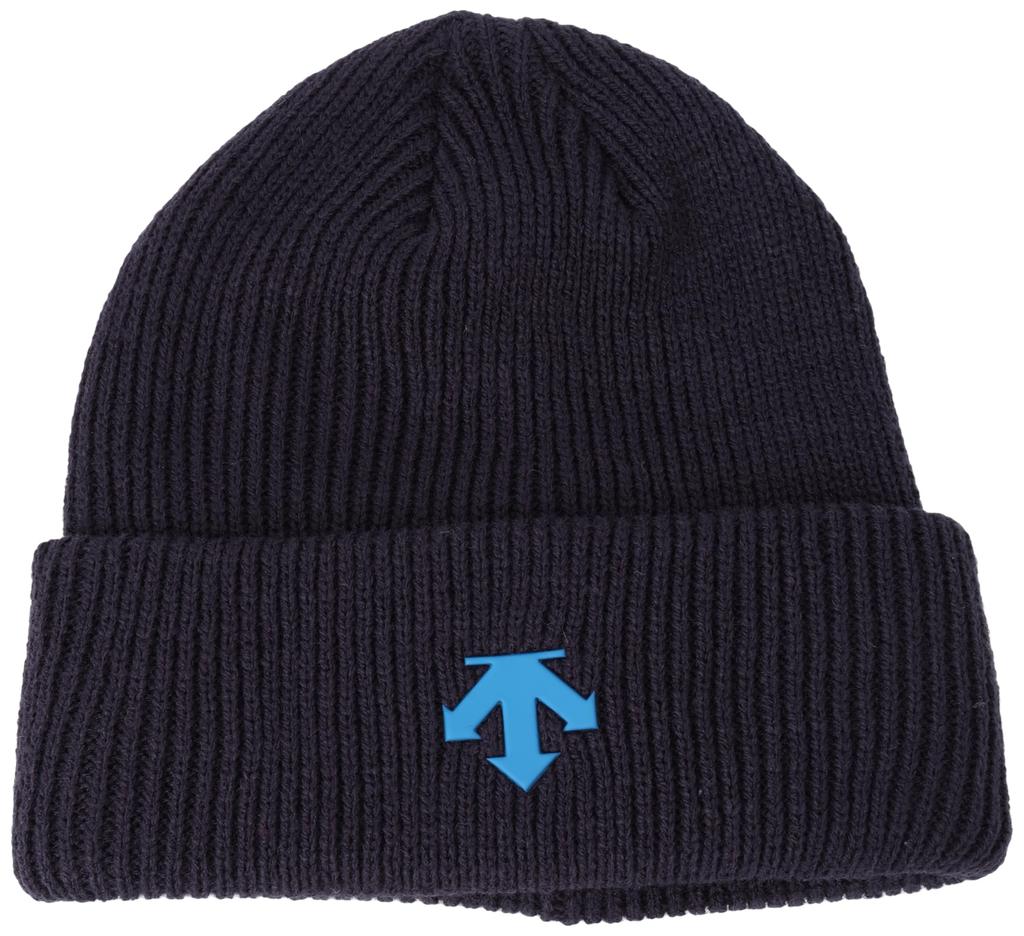 Descente Knit Simple DWBWJC62 NNY Cap, HEATNAVI, Warm, Sweat-Wicking, Quick-Drying, Antibacterial, Odor-Resistant, Design, Men's,