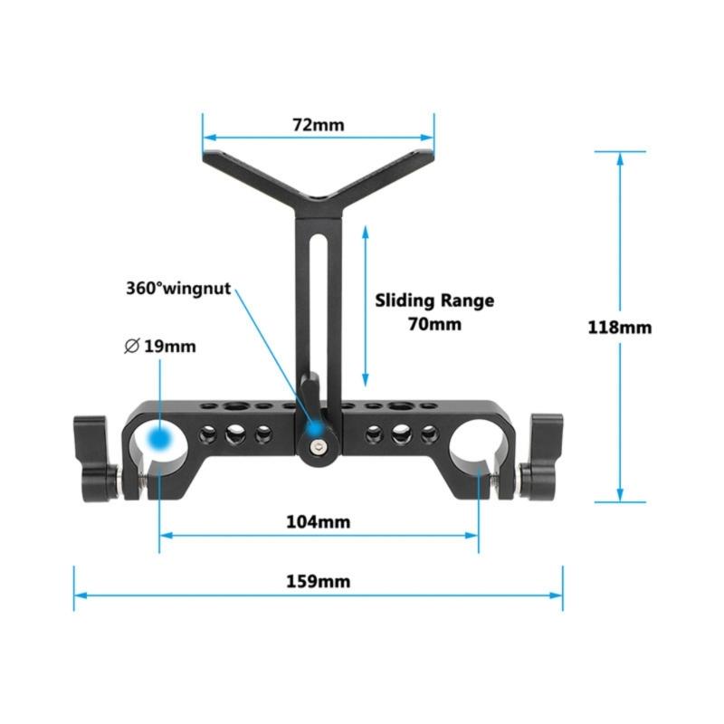 Universal 19mm Rod Clamp Lens Support Mount for DSLR Lens Bracket Support Follow Focusing Camera Cage Accessories