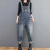 Overalls Women's Loose Large Size Plus Velvet Thick Literary Retro Loose High Waist Harem One-piece Pants
