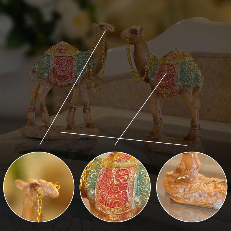 Desert Camel Statue Light Luxury Craft Ornament for Home, Bedroom, Living Room, Study, and Office Desk Decoration
