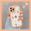 3D süße Kaninchen Cartoon Blume stoßfeste Stoßstange Halter Stand Telefon Hüllen für iPhone 14 11 12 13 Pro Max weiche rückseitige Abdeckung Fall