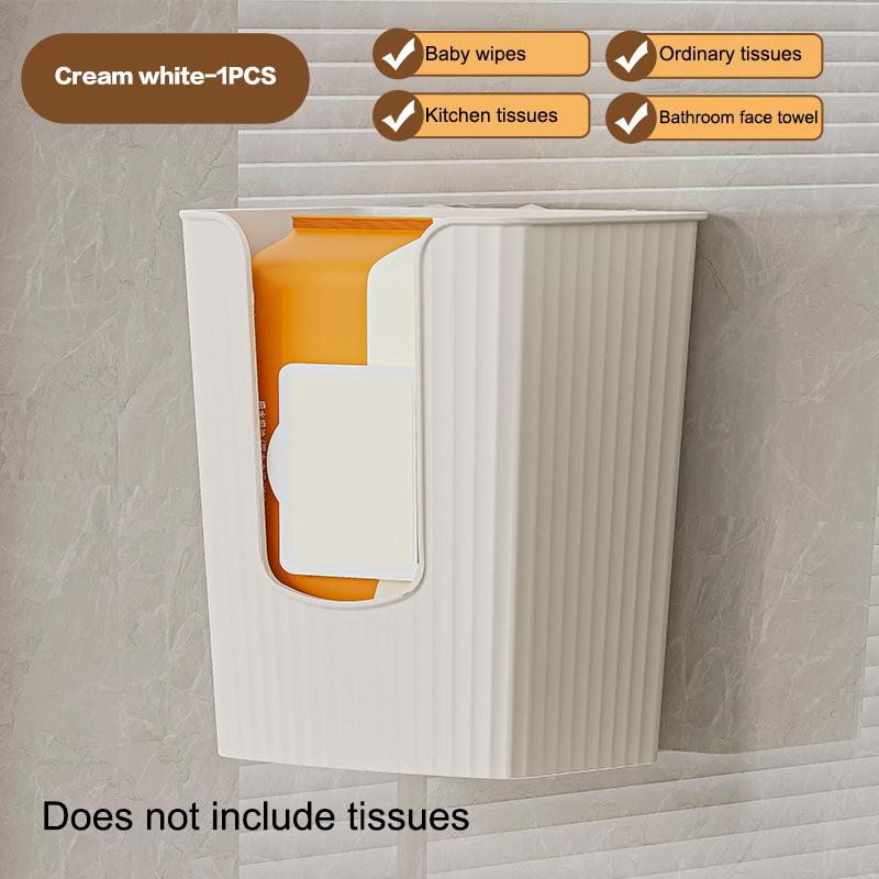 Simple Wall Mounted Tissue Box Tissue Storage Case Tissue Dispenser Box For Kitchen Hanging Tissue Box Bathroom Supplies