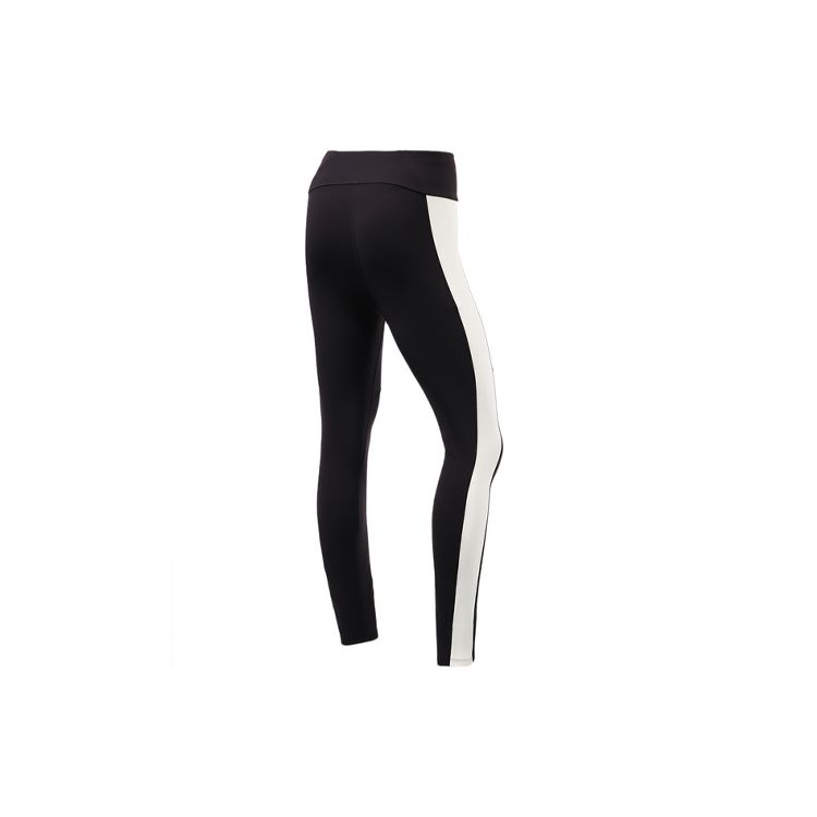 Li Ning Training Series Color Block Stretch Yoga Knitted Fitness Pants Women Bottoms Black AULR074-1