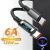 New PD100W Cable USB A Type C To USB C With Led Digital Display Super Fast Charge Cable For Xiaomi 14 Huawei Samsung S24 Oneplus