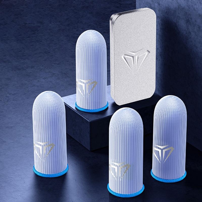 Seturi cu 2 perechi de Mâneci pentru Degete pentru Controller de Jocuri pe Mobil, Anti-Transpirație, Respirabile, cu Ecran Tactil pentru PUBG Mobile Legends