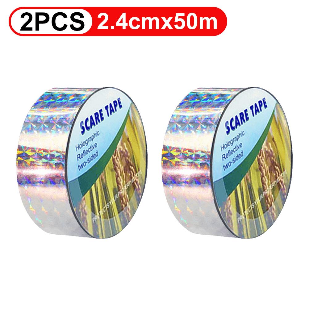 Bird Scare Tape Reflective Bird Tape Double Side Bird Repellent Flash Tape for Scare Pigeon Gulls Crows for Garden Farm