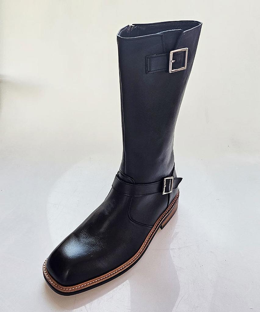 Hellohell Square Engineer Half Boots