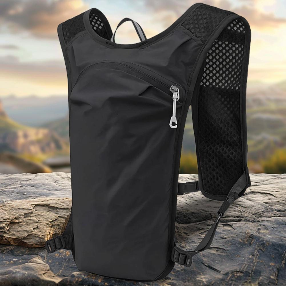 Atmungsaktive Lauf-Trinkweste Leichter Sportrucksack Mehrere Taschen Radfahren Wasserrucksack Nylonrucksack zum Klettern