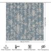 Stylish Floral Waterproof Shower Curtain For Bathroom Decor Blue And White Fabric Shower Curtains With Ring Holders Set