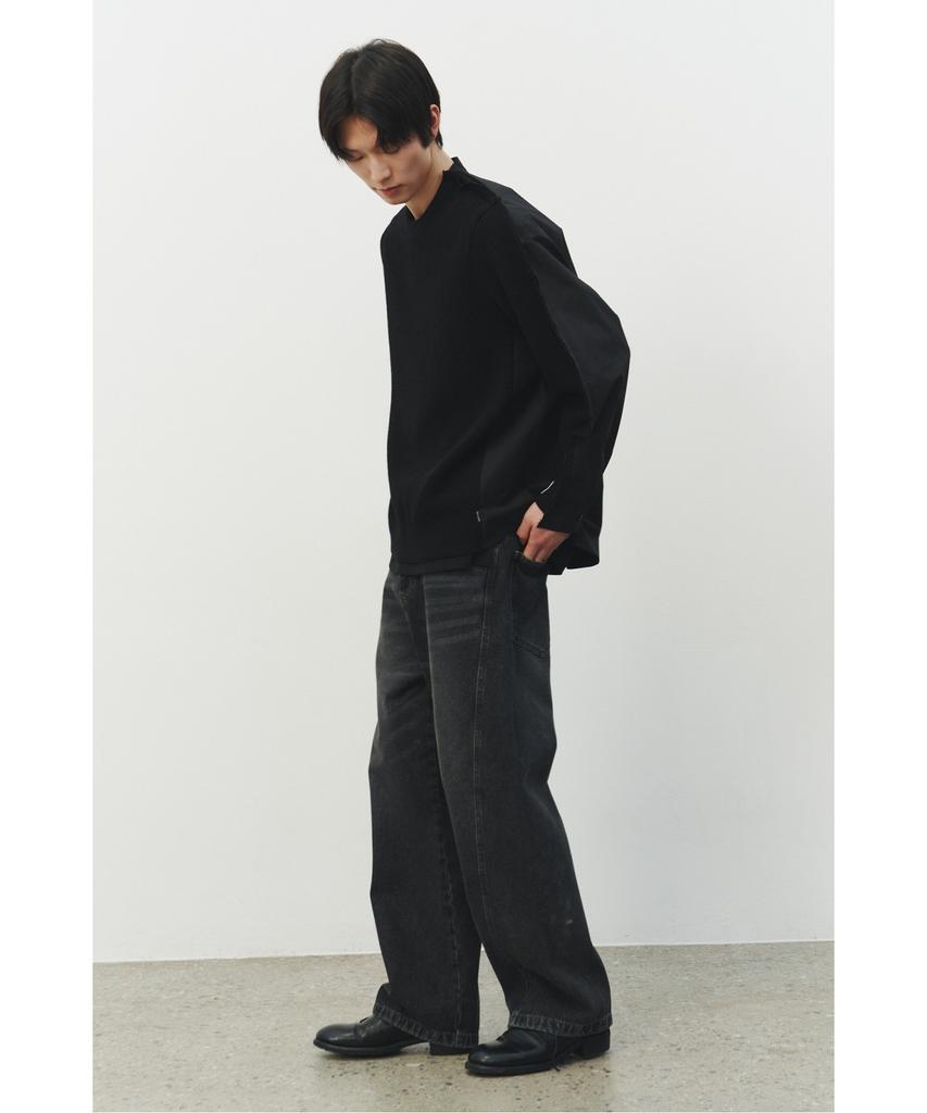 RECODE Back Shirt Knit Top_Rkwas25615Bkx