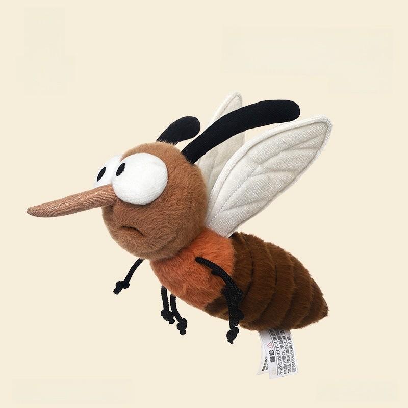 Cute Cartoon Bee Mosquito With Big Eyes Plush Toy Pendant Keychain For Kids Bedroom And Playtime