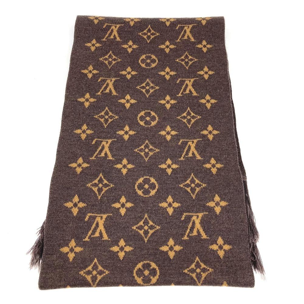Louis Vuitton  MP2964 Virgil Abloh charpesLV friends fringe Scarf wool Brown