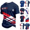 Men's Casual Graphic Print Short Sleeve T-Shirt for Sports and Everyday Wear