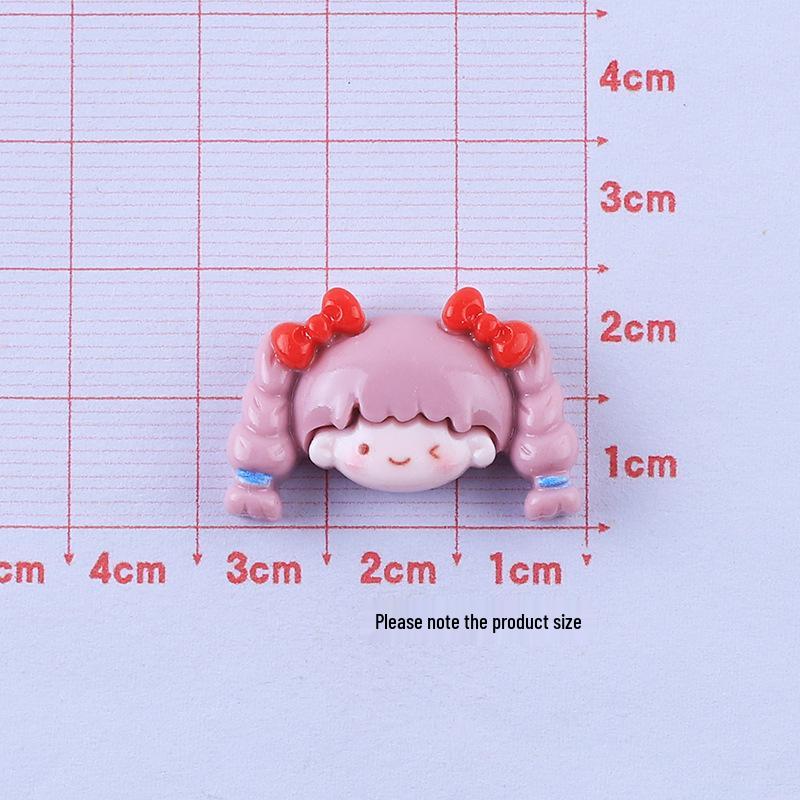 Glossy Handmade Cartoon Girl Resin Charms for Crocs and DIY Jewelry