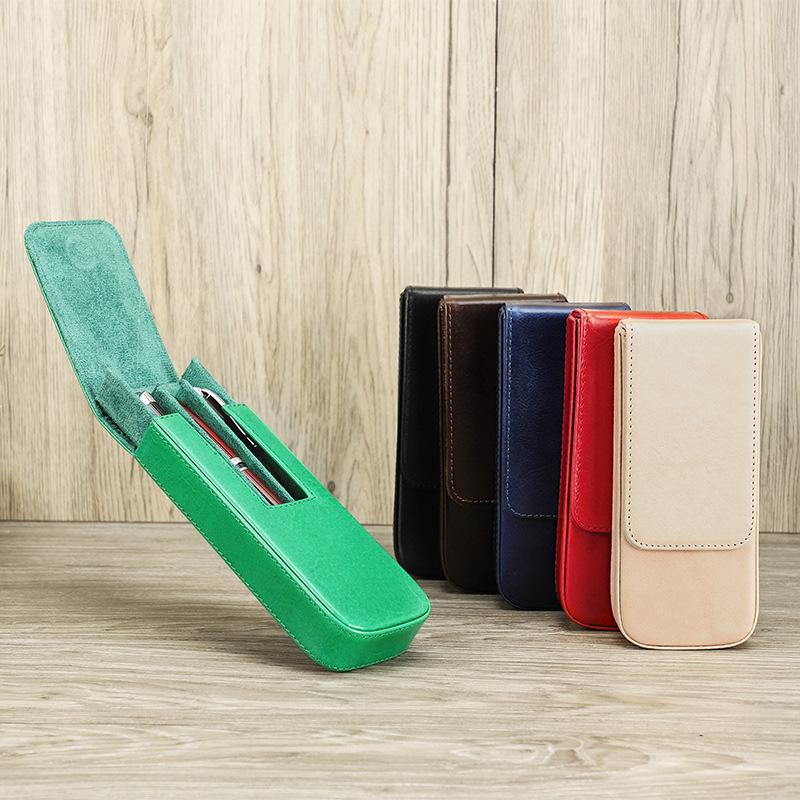 Luxusní originální kožené pouzdro na pera se 3 sloty s odnímatelným držákem na pero pouzdro na tužku Kancelářské školní potřeby Pouzdro kreativní dárek