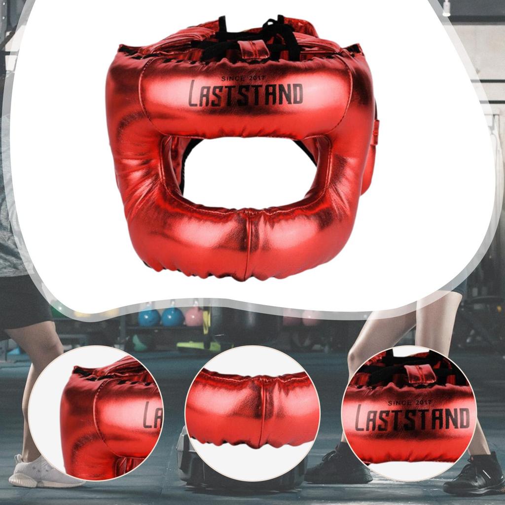 Boxing Headgear Full Coverage Face Shield Head Protection Padded Adjustable for MMA Karate Sparring Sanda Grappling Taekwondo