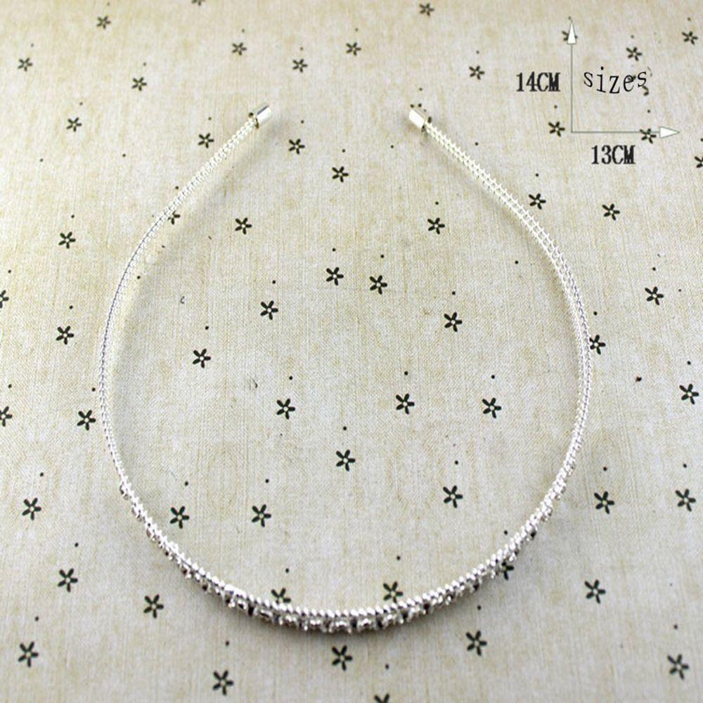 Chic Lady Hair Band Head Piece Metal Headband Hair Accessories Shine Silver Color Jewelry